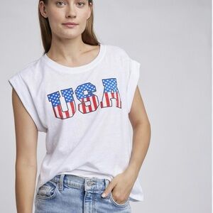 White USA Graphic T-Shirt